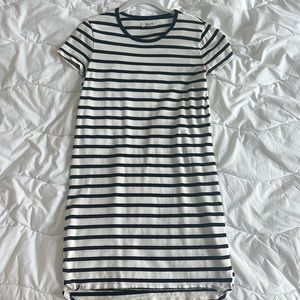 Black and White Striped Madewell Dress - Size XS